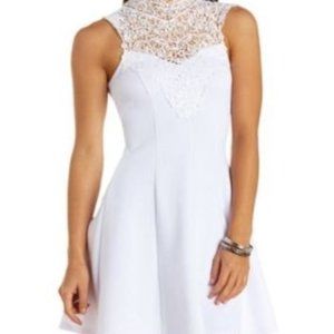 lace top white summer dress